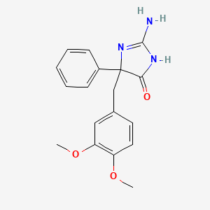 2-Amino-5-[(3,4-dimethoxyphenyl)methyl]-5-phenyl-4,5-dihydro-1H-imidazol-4-one