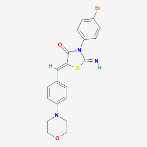 molecular formula C20H18BrN3O2S B314283 3-(4-Bromophenyl)-2-imino-5-[4-(4-morpholinyl)benzylidene]-1,3-thiazolidin-4-one 