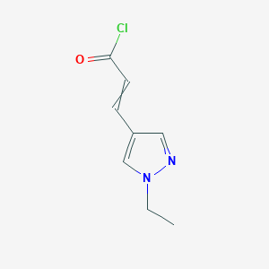 molecular formula C8H9ClN2O B3142835 3-(1-ethylpyrazol-4-yl)prop-2-enoyl Chloride CAS No. 512809-98-2