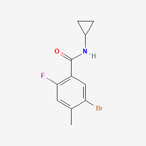 molecular formula C11H11BrFNO B3142951 5-Bromo-N-cyclopropyl-2-fluoro-4-methylbenzamide CAS No. 515135-64-5