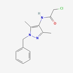 molecular formula C14H16ClN3O B3142981 N-(1-Benzyl-3,5-dimethyl-1H-pyrazol-4-yl)-2-chloroacetamide CAS No. 515829-75-1