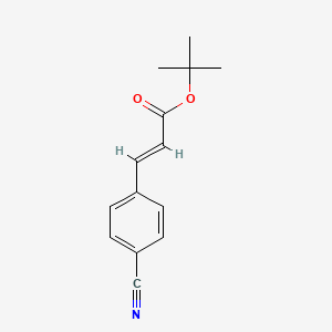 molecular formula C14H15NO2 B3143008 叔丁基 3-(4-氰基苯基)丙-2-烯酸酯 CAS No. 516520-65-3