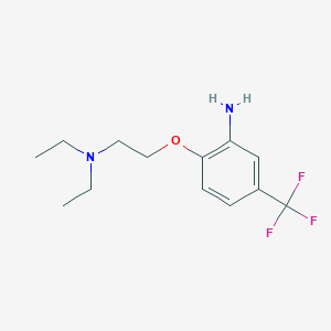 molecular formula C13H19F3N2O B3143029 N-{2-[2-氨基-4-(三氟甲基)苯氧基]乙基}-N,N-二乙胺 CAS No. 51736-39-1