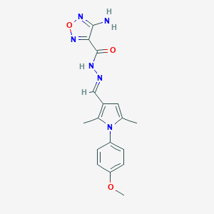 molecular formula C17H18N6O3 B314305 4-amino-N'-{[1-(4-methoxyphenyl)-2,5-dimethyl-1H-pyrrol-3-yl]methylene}-1,2,5-oxadiazole-3-carbohydrazide 