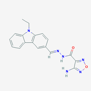 molecular formula C18H16N6O2 B314306 4-amino-N'-[(9-ethyl-9H-carbazol-3-yl)methylene]-1,2,5-oxadiazole-3-carbohydrazide 