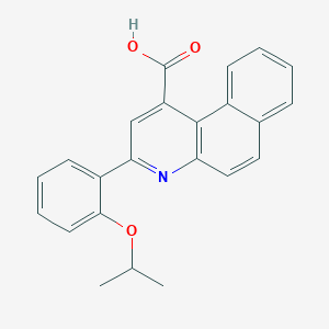 molecular formula C23H19NO3 B314308 3-(2-Isopropoxyphenyl)benzo[f]quinoline-1-carboxylic acid 