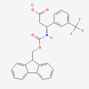 (R)-3-((((9H-Fluoren-9-yl)methoxy)carbonyl)amino)-3-(3-(trifluoromethyl)phenyl)propanoic acid