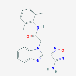 molecular formula C19H18N6O2 B314313 2-[2-(4-amino-1,2,5-oxadiazol-3-yl)-1H-benzimidazol-1-yl]-N-(2,6-dimethylphenyl)acetamide 
