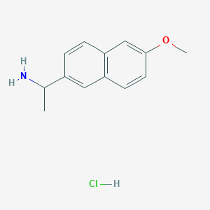 molecular formula C13H16ClNO B3143192 [1-(6-甲氧基-2-萘基)乙基]胺盐酸盐 CAS No. 51872-03-8