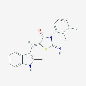 molecular formula C21H19N3OS B314321 (5Z)-3-(2,3-dimethylphenyl)-2-imino-5-[(2-methyl-1H-indol-3-yl)methylidene]-1,3-thiazolidin-4-one 