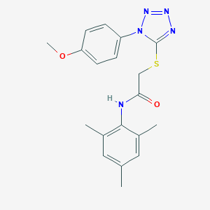 molecular formula C19H21N5O2S B314324 N-mesityl-2-{[1-(4-methoxyphenyl)-1H-tetraazol-5-yl]sulfanyl}acetamide 