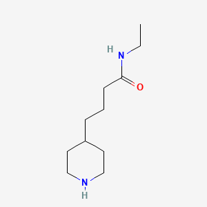 molecular formula C11H22N2O B3143298 N-Ethyl-4-piperidin-4-yl-butyramide CAS No. 521074-80-6