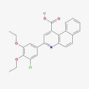 molecular formula C24H20ClNO4 B314330 3-(3-Chloro-4,5-diethoxyphenyl)benzo[f]quinoline-1-carboxylic acid 