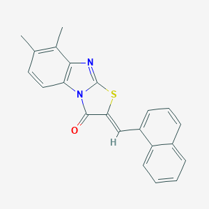 molecular formula C22H16N2OS B314337 7,8-dimethyl-2-(1-naphthylmethylene)[1,3]thiazolo[3,2-a]benzimidazol-3(2H)-one 