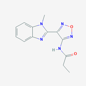 molecular formula C13H13N5O2 B314338 N-[4-(1-methyl-1H-benzimidazol-2-yl)-1,2,5-oxadiazol-3-yl]propanamide 