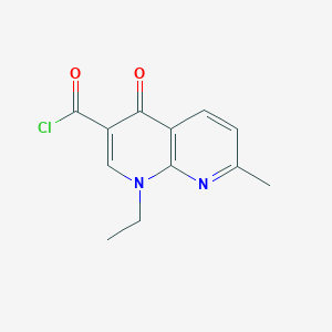 molecular formula C12H11ClN2O2 B3143386 1-ethyl-7-methyl-4-oxo-1,8-naphthyridine-3-carbonyl Chloride CAS No. 52377-28-3