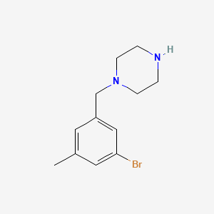molecular formula C12H17BrN2 B3143408 1-[(3-Bromo-5-methylphenyl)methyl]piperazine CAS No. 523980-95-2