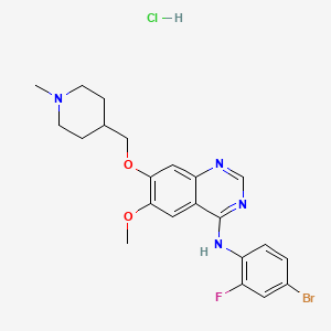 molecular formula C22H25BrClFN4O2 B3143449 Vandetanib hydrochloride CAS No. 524722-52-9
