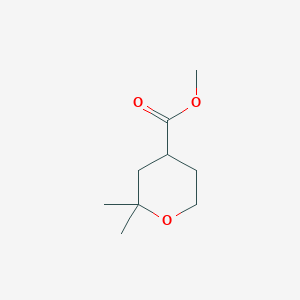 molecular formula C9H16O3 B3143564 2,2-Dimethyl-tetrahydro-pyran-4-carboxylic acid methyl ester CAS No. 52916-17-3