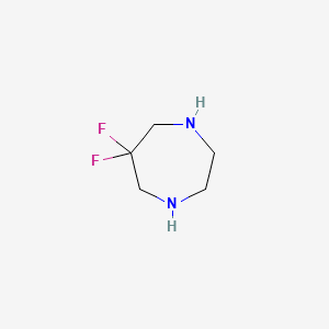 molecular formula C5H10F2N2 B3143573 6,6-Difluoro-1,4-diazepane CAS No. 529509-58-8