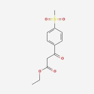 molecular formula C12H14O5S B3143623 Ethyl 3-(4-(methylsulfonyl)phenyl)-3-oxopropanoate CAS No. 53090-47-4