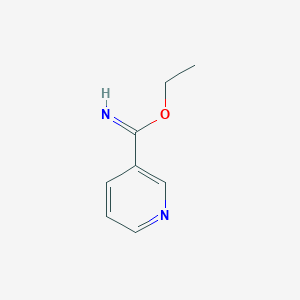 molecular formula C8H10N2O B3143650 Nicotinimidic acid ethyl ester CAS No. 53292-65-2