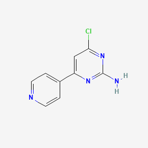 molecular formula C9H7ClN4 B3143690 2-Amino-4-chloro-6-(pyridin-4-yl)pyrimidine CAS No. 53421-90-2