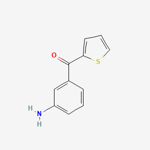 molecular formula C11H9NOS B3143697 (3-Aminophenyl)(thiophen-2-yl)methanone CAS No. 53473-84-0