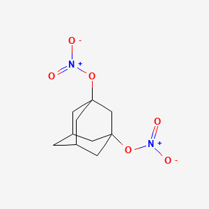 molecular formula C10H14N2O6 B3143711 (3-nitrooxy-1-adamantyl) Nitrate CAS No. 53488-28-1