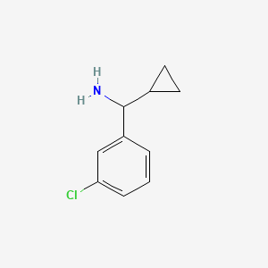 molecular formula C10H12ClN B3143736 (3-氯苯基)(环丙基)甲胺 CAS No. 535925-84-9