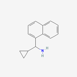 molecular formula C14H15N B3143744 Cyclopropyl(naphthalen-1-yl)methanamine CAS No. 535926-32-0