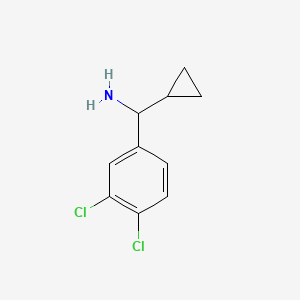 molecular formula C10H11Cl2N B3143759 Cyclopropyl-(3,4-dichlorophenyl)methanamine CAS No. 535926-61-5