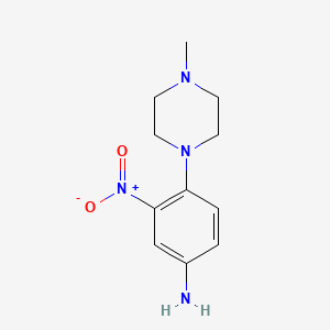 molecular formula C11H16N4O2 B3143797 3-Nitro-4-(4-methylpiperazin-1-yl)aniline CAS No. 5367-67-9