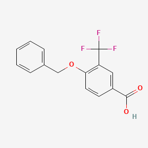 molecular formula C15H11F3O3 B3143822 4-(苄氧基)-3-(三氟甲基)苯甲酸 CAS No. 536975-35-6