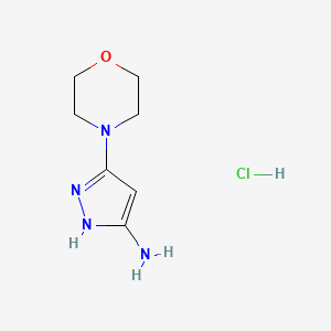 molecular formula C7H13ClN4O B3143833 5-吗啉代-1H-吡唑-3-胺盐酸盐 CAS No. 537039-13-7