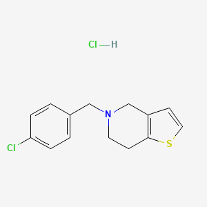 Thieno(3,2-c)pyridine, 4,5,6,7-tetrahydro-5-((4-chlorophenyl)methyl)-, monohydrochloride