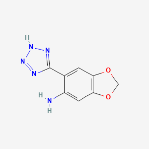 molecular formula C8H7N5O2 B3143933 6-(1H-tetrazol-5-yl)-1,3-benzodioxol-5-amine CAS No. 53967-60-5