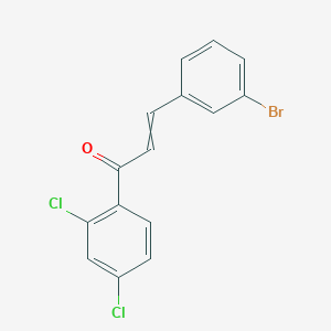 molecular formula C15H9BrCl2O B3143941 2-Propen-1-one, 3-(3-bromophenyl)-1-(2,4-dichlorophenyl)- CAS No. 539857-03-9