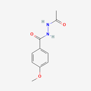 molecular formula C10H12N2O3 B3143943 N'-acetyl-4-methoxybenzohydrazide CAS No. 54019-08-8