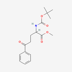 molecular formula C17H23NO5 B3143954 Methyl 2-[(tert-butoxycarbonyl)amino]-5-oxo-5-phenylpentanoate CAS No. 540516-99-2