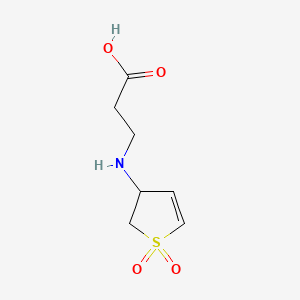 molecular formula C7H11NO4S B3143988 3-(1,1-二氧代-2,3-二氢-1H-1lambda*6*-噻吩-3-氨基)-丙酸 CAS No. 54132-16-0