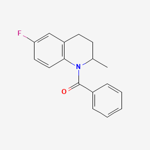 molecular formula C17H16FNO B3144001 (6-fluoro-2-methyl-3,4-dihydro-2H-quinolin-1-yl)-phenylmethanone CAS No. 541514-43-6