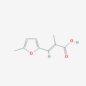 molecular formula C9H10O3 B3144015 2-Methyl-3-(5-methylfuran-2-YL)prop-2-enoic acid CAS No. 54160-41-7