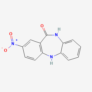 molecular formula C13H9N3O3 B3144038 2-nitro-5,10-dihydro-11H-dibenzo[b,e][1,4]diazepin-11-one CAS No. 54255-81-1