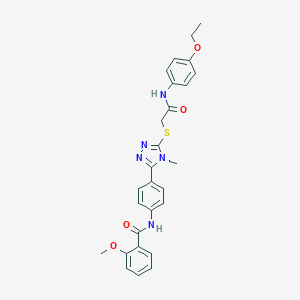 N-[4-(5-{[2-(4-ethoxyanilino)-2-oxoethyl]sulfanyl}-4-methyl-4H-1,2,4-triazol-3-yl)phenyl]-2-methoxybenzamide