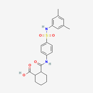 molecular formula C22H26N2O5S B3144076 2-({4-[(3,5-Dimethylanilino)sulfonyl]anilino}carbonyl)cyclohexanecarboxylic acid CAS No. 543695-33-6