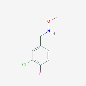 molecular formula C8H9ClFNO B3144087 n-(3-Chloro-4-fluoro-benzyl)-o-methyl-hydroxylamine CAS No. 543730-53-6