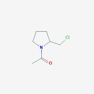molecular formula C7H12ClNO B3144109 1-[2-(Chloromethyl)pyrrolidin-1-yl]ethan-1-one CAS No. 54385-06-7