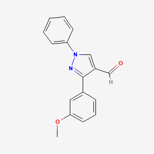 molecular formula C17H14N2O2 B3144155 3-(3-Methoxyphenyl)-1-phenyl-1H-pyrazole-4-carbaldehyde CAS No. 544666-17-3