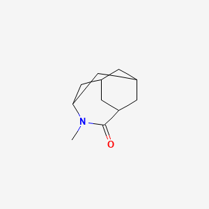 molecular formula C11H17NO B3144156 4-Methyl-4-azatricyclo[4.3.1.1~3,8~]undecan-5-one CAS No. 54530-10-8